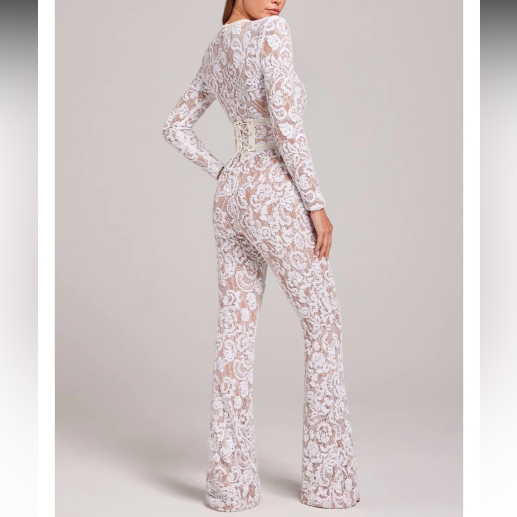 Nadine Merabi White Jumpsuit